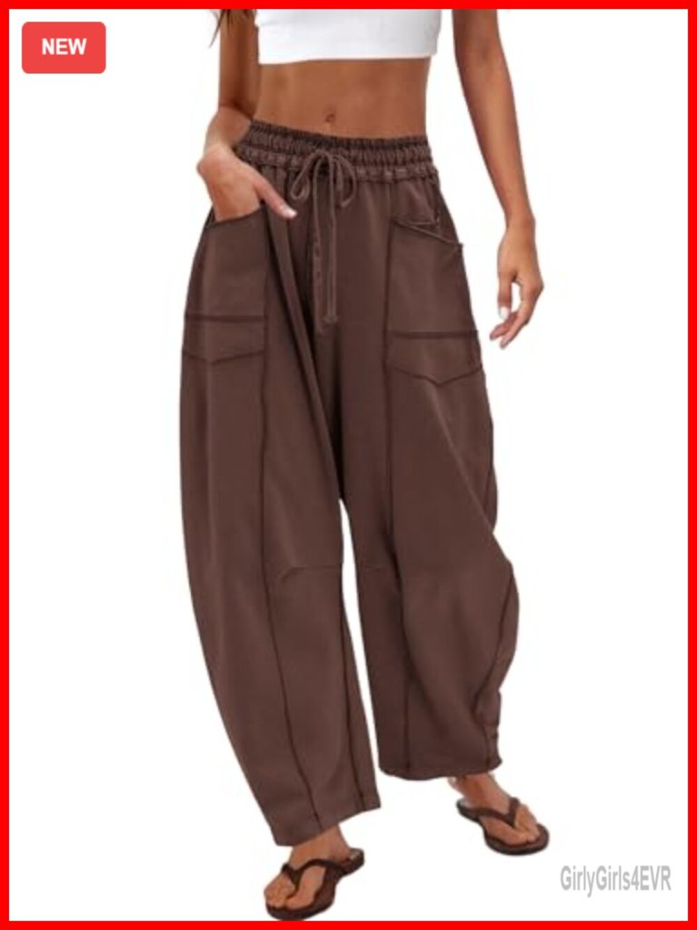 Wide Leg Barrel Sweatpants High Waisted Baggy Lounge Pants